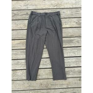 Abercrombie & Fitch Wool Blend Dress Pants Men’s 34x32 Brown Check Loose Fit